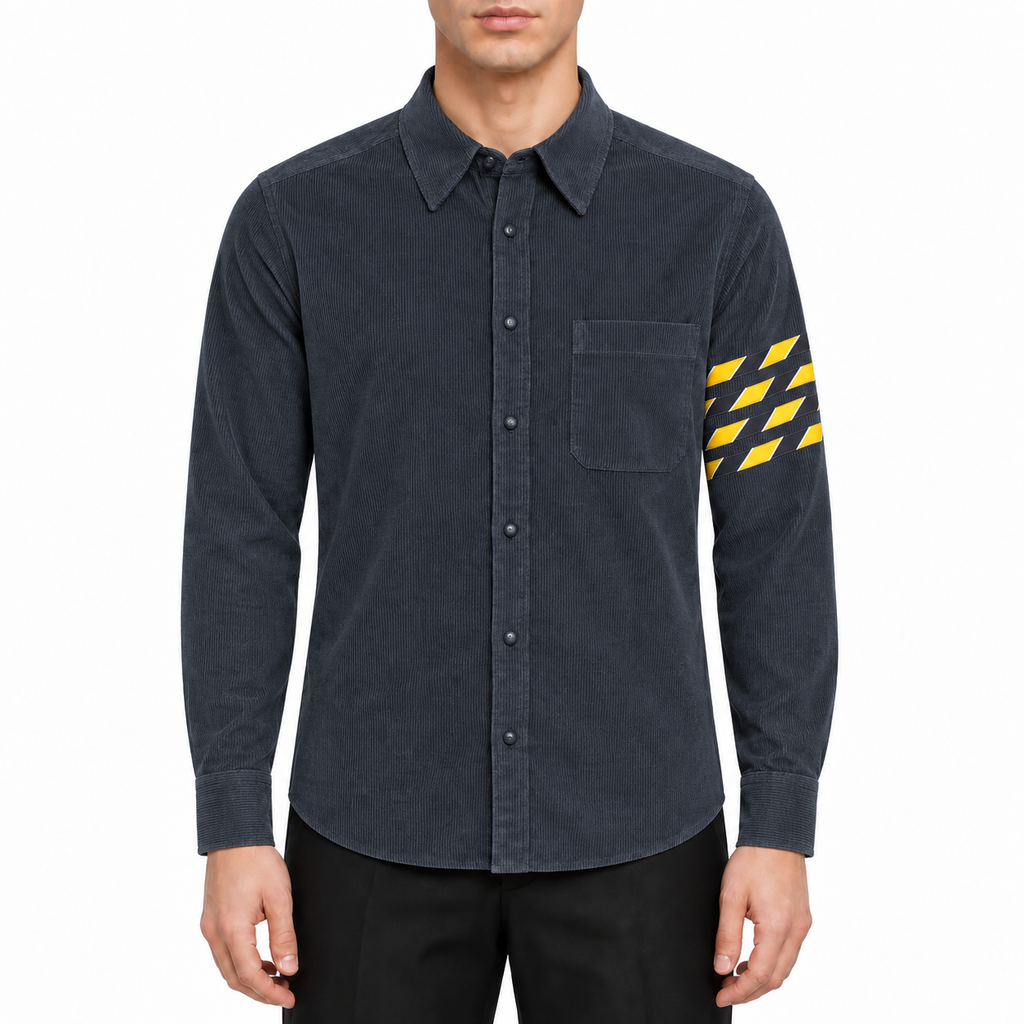 Men's Heavyweight Oxford Shirt — Partial Button Front | Thom Browne