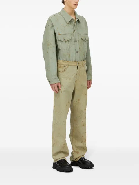 MSGM stained denim jacket