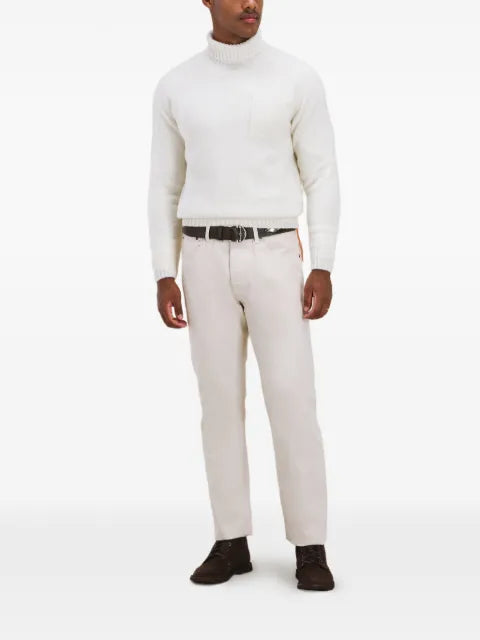 Fortela Mallory pocket ribbed turtleneck sweater