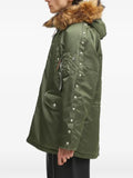 Alpha Industries x Thug Club hooded stud-embellished jacket