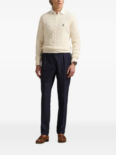 Polo Ralph Lauren cable-knit logo-embroidered sweater