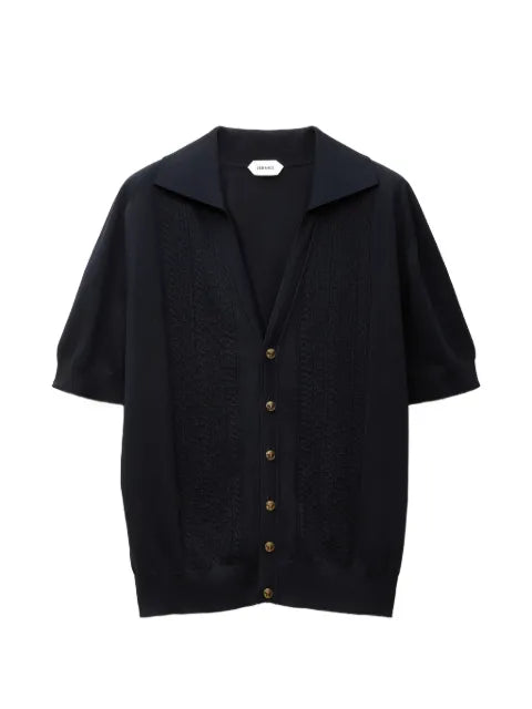 Versace silk-cotton knit polo