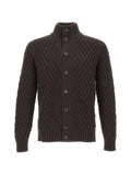 Filippo De Laurentiis cable-knit merino-wool cardigan