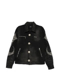 THUG CLUB stud-embellished denim jacket