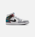 Air Jordan 1 Mid SE Men's Lifestyle Shoe – Black/White/Wolf Grey