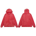 Vale Forever Red Vintage Wash Graphic Full Zip Hoodie