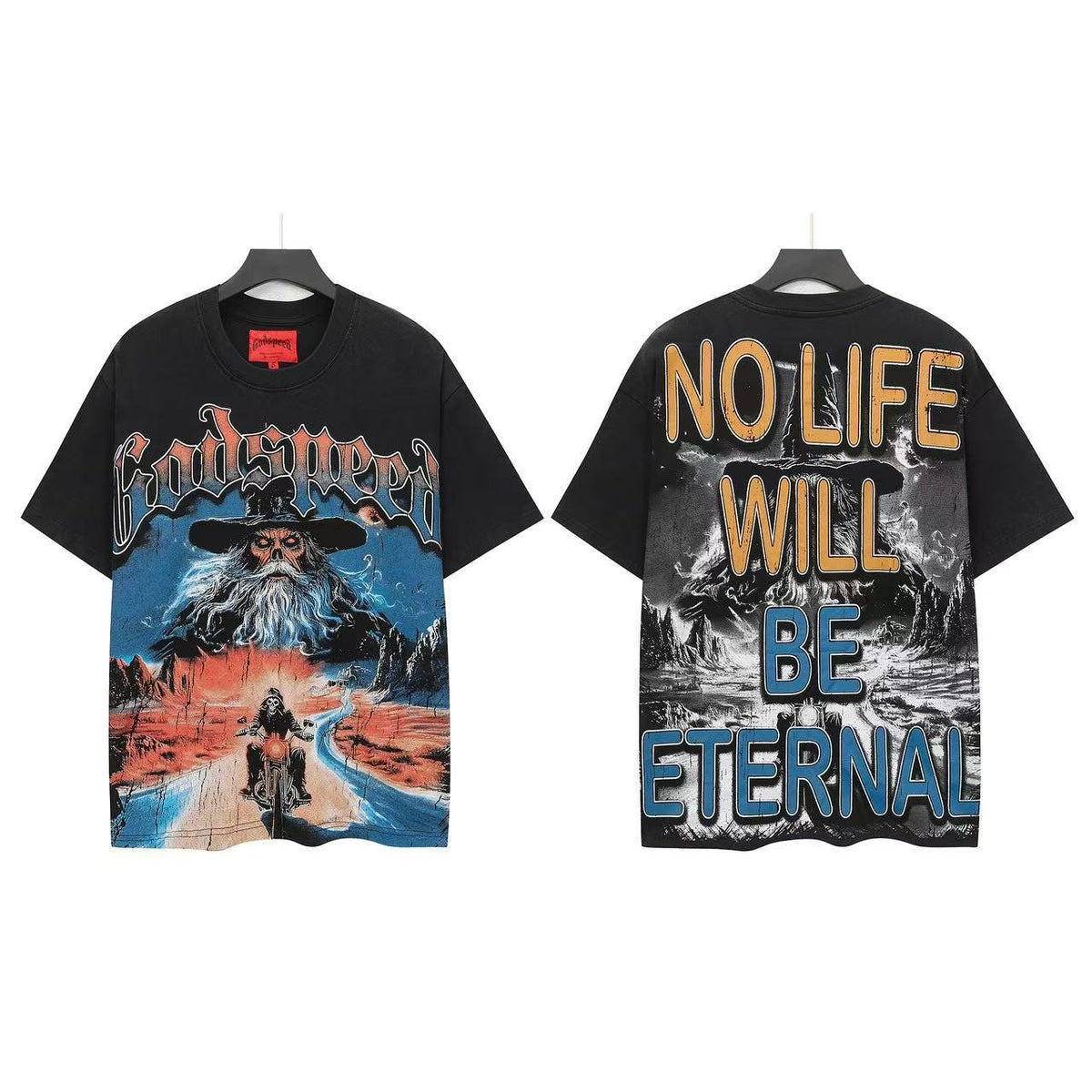 Godspeed No Life Will Be Eternal Wizard Graphic T-Shirt