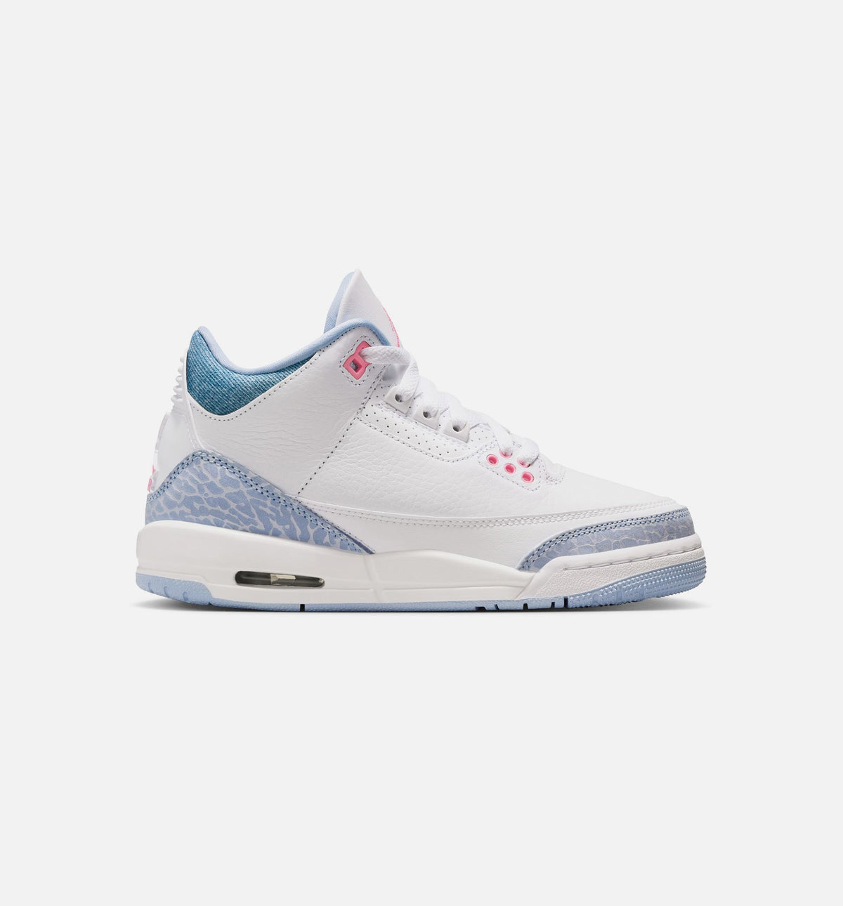 Air Jordan 3 Retro "Cobalt Bliss" Big Kids' Shoe – White/Cobalt Bliss/Football Grey/Pink Glow