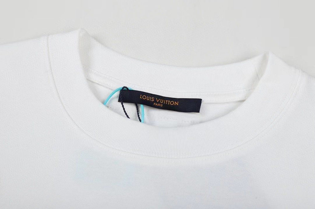 Supreme LV-Style Graffiti Graphic Short-Sleeve T-Shirt