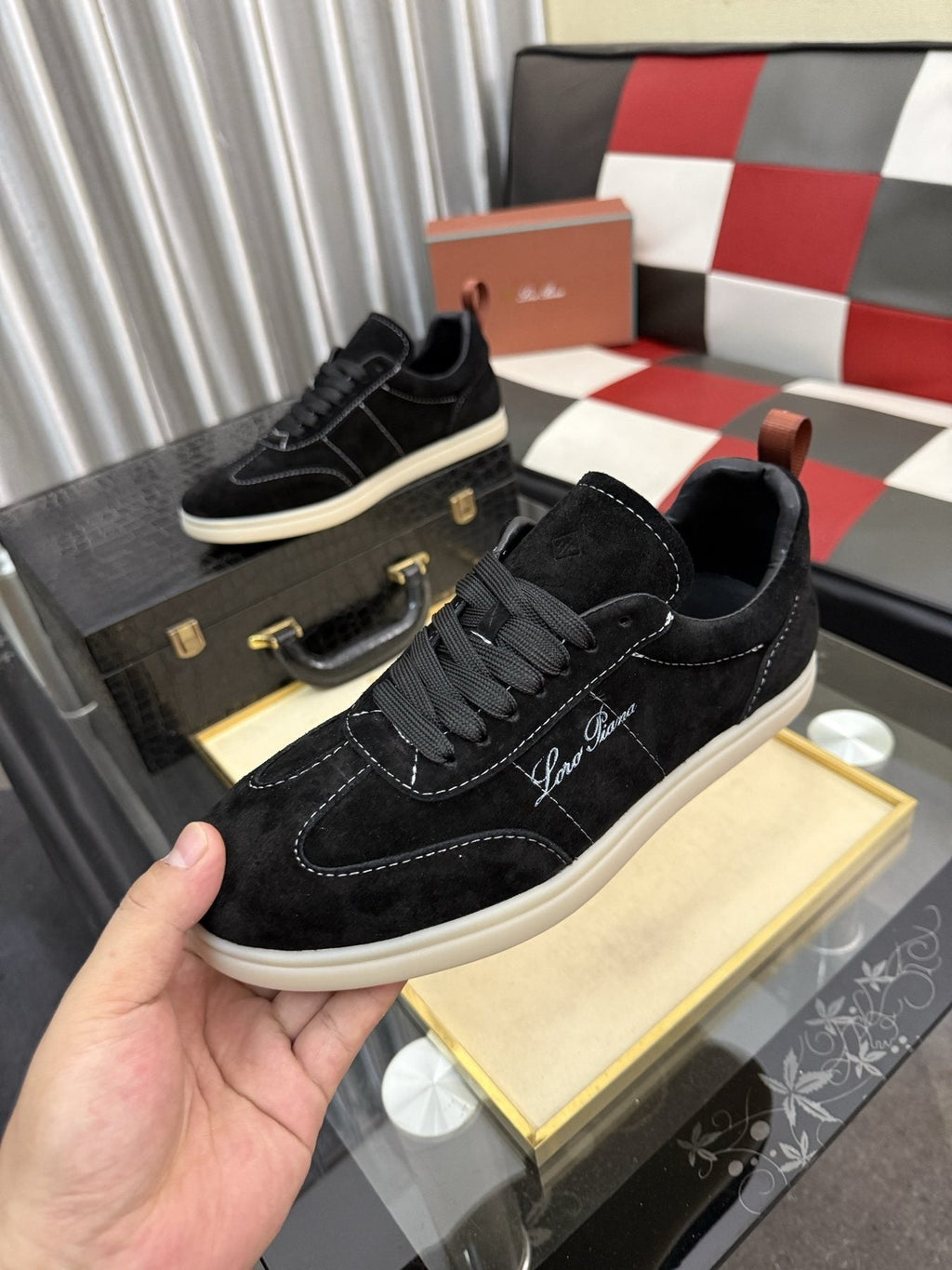 Loro Piana Low-Top Lace-Up Sneakers