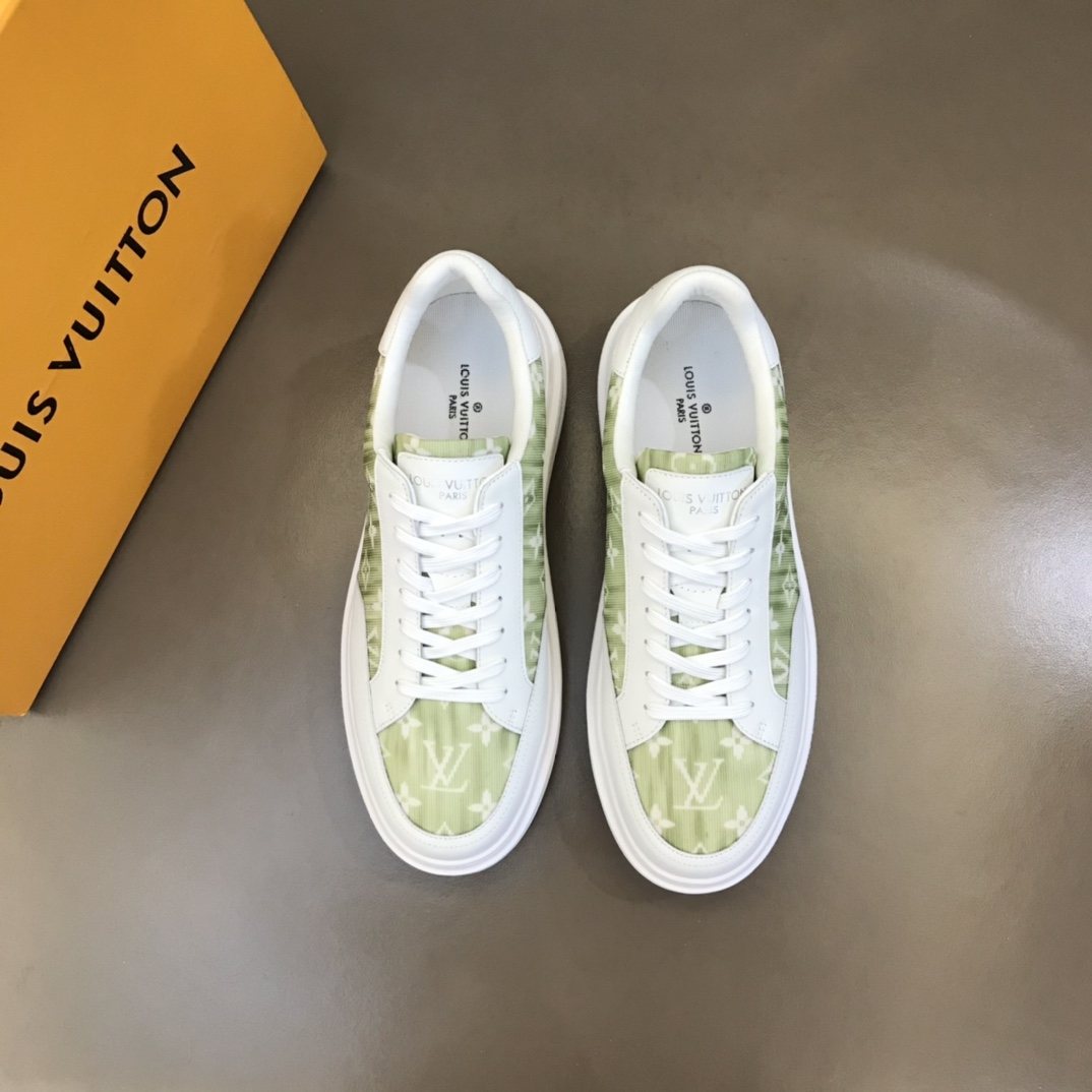 Louis Vuitton Men's Monogram Panel Low-Top Sneakers - Rounded Toe
